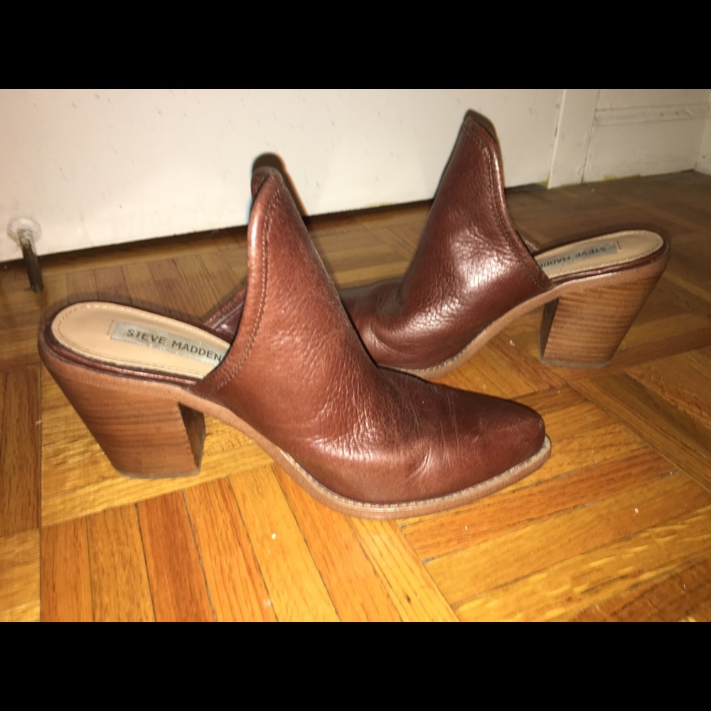 Steve Madden Ankle Leather Mules